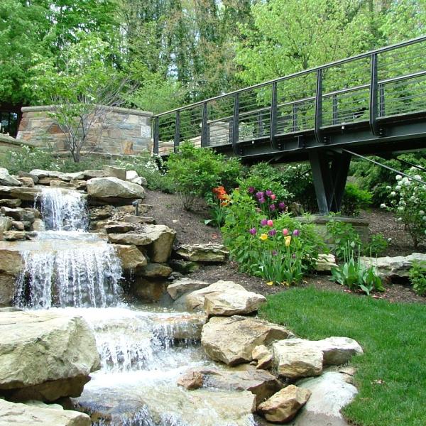 waterfall in backyard