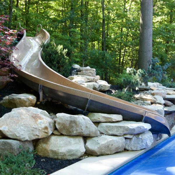 slide into pool